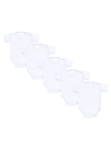 TupTam Unisex Baby Kurzarm Wickelbody 5er Pack in weiß