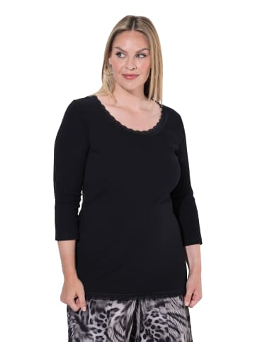 MIAMODA Langarmshirt in schwarz