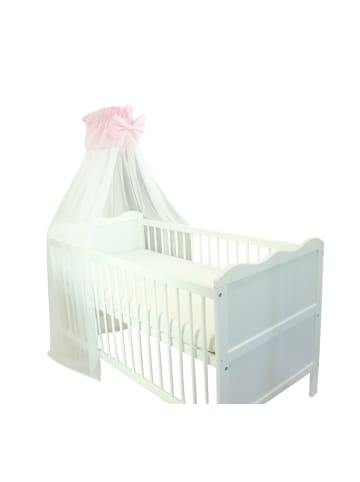 TupTam Babybett Himmel mit Schleife Transparent in rosa