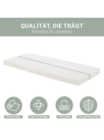 Homestyle4u Matratze 90x200 H2 in Weiß