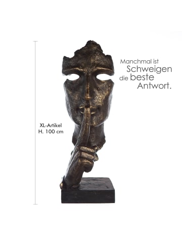 GILDE Skulptur Silence bronzefarben - (H) 100 cm