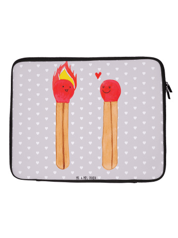 Mr. & Mrs. Panda Laptoptasche Streichhölzer ohne Spruch in Grau Pastell