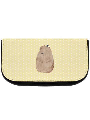 Mr. & Mrs. Panda Schminktasche Murmeltier ohne Spruch in Gelb Pastell