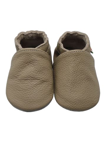 Yalion Baby Krabbelschuhe aus Leder, weiche Lauflernschuhe mit rutschfester Sohle 