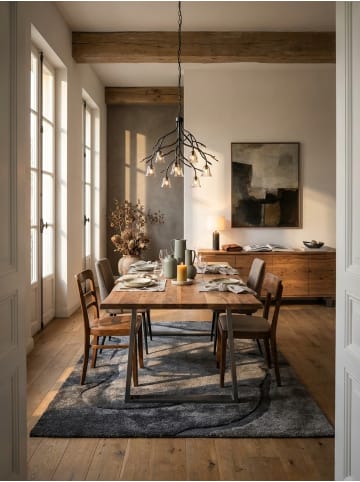KADIMA DESIGN Esszimmertisch 200x100x76 cm Massivholz / Metall Esstisch
