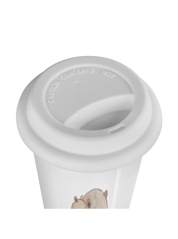 Mr. & Mrs. Panda Thermobecher Papa Bär ohne Spruch in Weiß