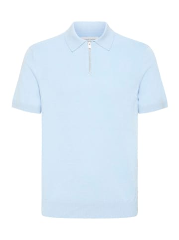 CASUAL FRIDAY Kurzarm Strickpoloshirt Polokragen Casual in Blau-3