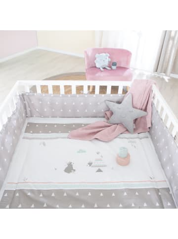 roba Laufgitter Holz weiß inkl. Schutzeinlage Indibär & Rollen