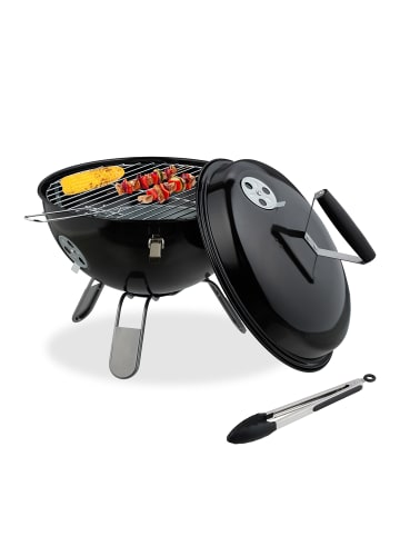 relaxdays Kugelgrill in Schwarz - Ø 37 cm