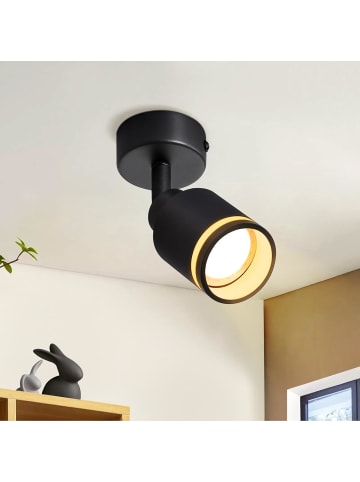 ZMH Deckenleuchte in schwarz 1-flammige GU10 Moderne Metall