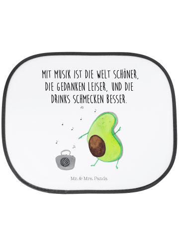 Mr. & Mrs. Panda Sonnenschutz Auto Avocado Tanzen mit Spruch in Weiß