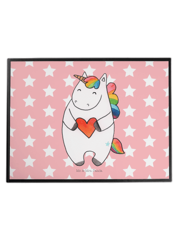 Mr. & Mrs. Panda schreibtischunterlage Einhorn Herz ohne Spruch in Rot Pastell