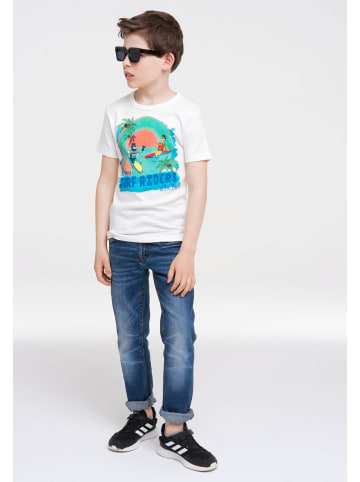 Logoshirt T-Shirt DC - Batman & Robin - Surf Riders in altweiss