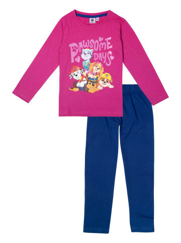 United Labels Paw Patrol Schlafanzug Pyjama Set Langarm Oberteil mit Hose in pink