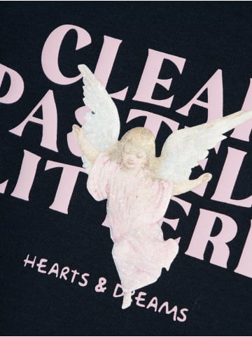 name it Pullover Gummiprint Rundhals Loose Fit Lange Ärmel in Blau