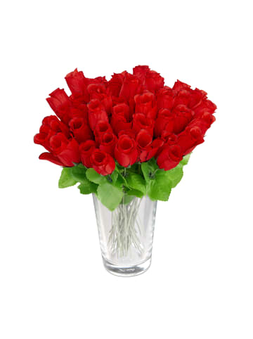 relaxdays 480x Kunstrosen in Rot