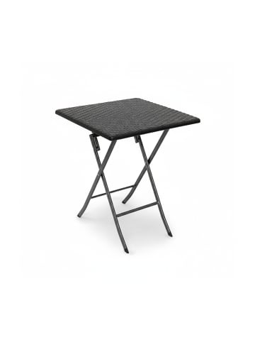 relaxdays Gartentisch Bastian in Schwarz - (B)61,5 x (H)74 x (T)61,5 cm