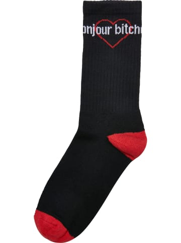 Mister Tee Basic Socks in black/white/red