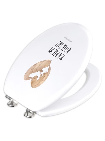 Mr. & Mrs. Panda Klodeckel Otter Herz mit Spruch in Weiß