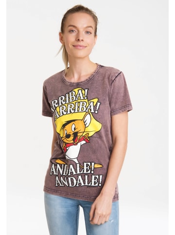 Logoshirt T-Shirt Looney Tunes - Speedy Gonzales in violett