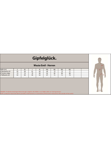 Gipfelglück Wanderweste Emil in Black