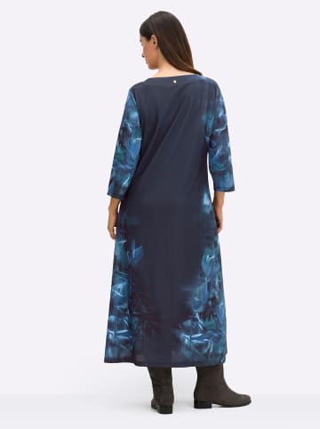 sheego Jersey-Kleid in tiefblau-bedruckt