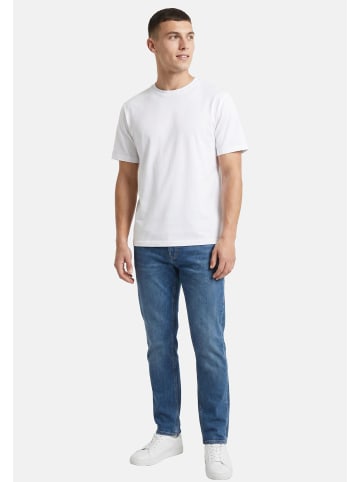 Jack & Jones T-Shirt Cotton Relaxed in Weiß / dunkelblau