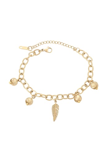 faina Women Chain Link Bracelet With Charms in Gold