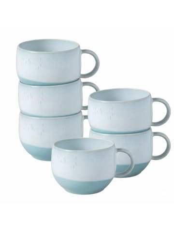like. by Villeroy & Boch 6er Set Kaffeetassen Perlemor Aqua in Blau 190 ml in blau