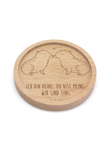 Mr. & Mrs. Panda Tassenuntersetzer Capybara Liebe mit Spruch in Transparent