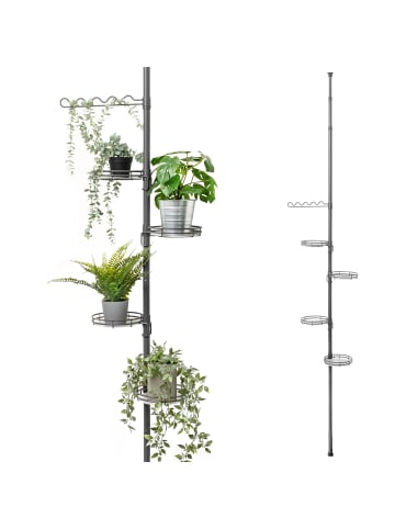 bremermann Teleskop-Blumenregal grau