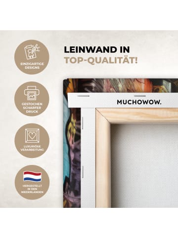MuchoWow Leinwand bilder Bunte Treppe (BxH)