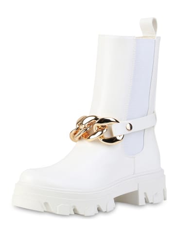VAN HILL Plateau Boots Evelyn in Weiss