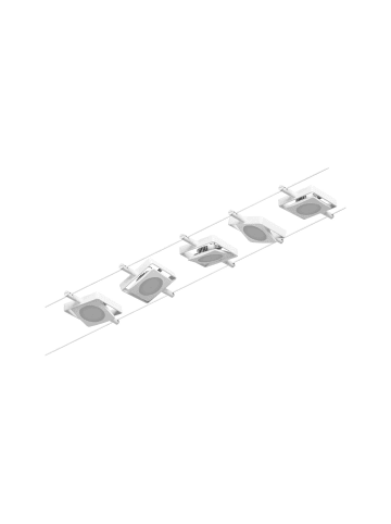 paulmann Seilsystem MacLED 5er Set in Weiß matt