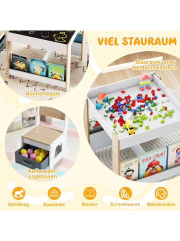 COSTWAY 3 tlg. Kindersitzgruppe ab 3 Jahren in Hellbraun