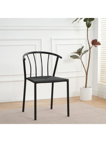 home24 Esszimmerstuhl Zoasel 2er-Set in Schwarz