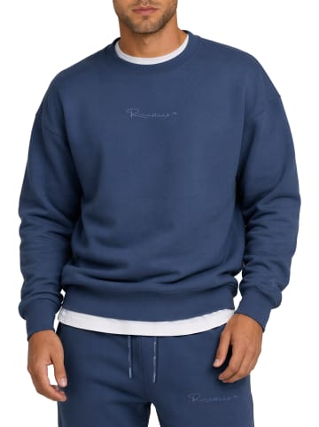 Reichstadt Herren Regular Fit Pullover Logo-Stitching in Dark Blue