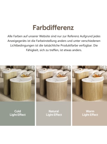 ABRIHOME Multifunktionaler Couchtisch zweifarbiges Design