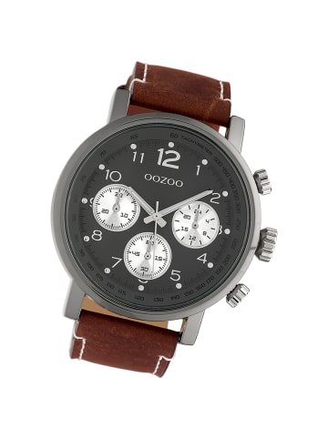 Oozoo Analog-Armbanduhr Oozoo Timepieces braun extra groß (ca. 48mm)