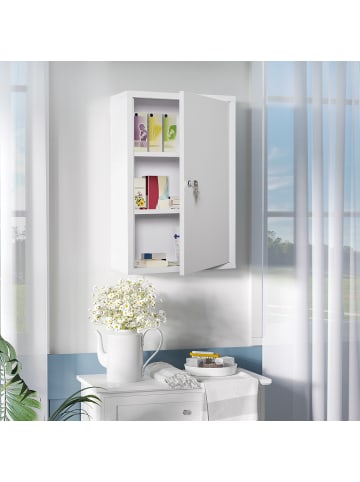 Kleankin Medizinschrank-40B x 18T x 60H cm-Weiß