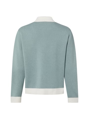 März Strickjacke in petrol weiß - 0001