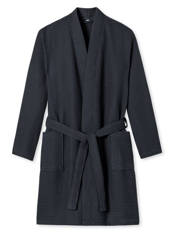 Schiesser Bademantel Waffel Piqué - Cotton in Anthrazit