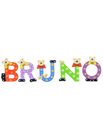 Playshoes Deko-Buchstaben "BRUNO" in bunt