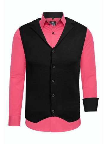 Rusty Neal Hemd mit Weste in Pink
