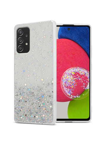 cadorabo Hülle für Samsung Galaxy A52 (4G / 5G) / A52s Glitter in Transparent mit Glitter