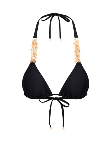 Moda Minx Bikini Top Alicia Coin Triangle in Schwarz