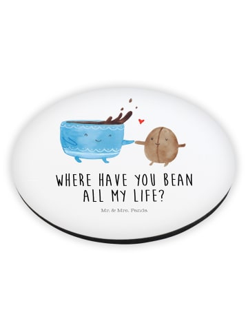 Mr. & Mrs. Panda Magnet für Fotos Kaffee Bohne mit Spruch in Weiß