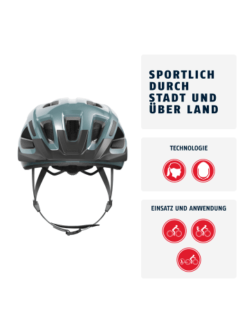 ABUS Fahrradhelm Aduro 3.0 LED in glacier blue