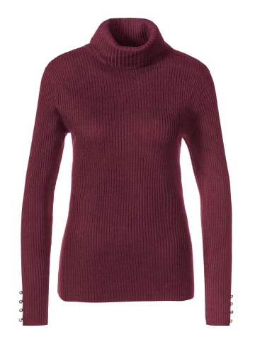 GOLDNER Rollkragenpullover in bordeaux