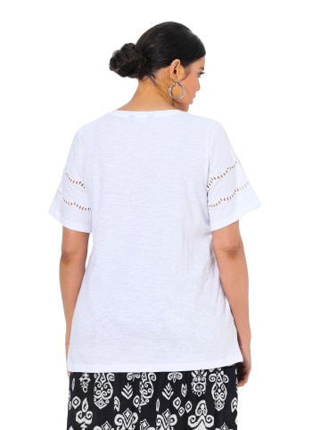 Ulla Popken Shirt in schneeweiß